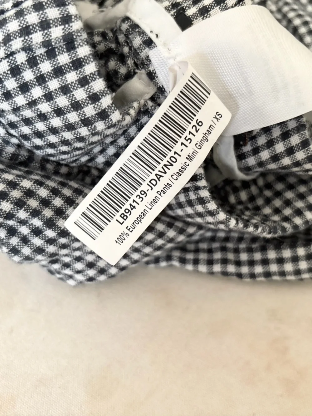 Quince 100% European Linen Pants in Classic Mini Gingham